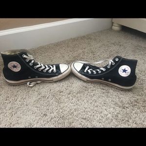 Men’s 8.5 Women’s 10.5 Black High Top Converse